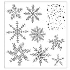 Sizzix Let it Snow Clear Stamps Set 667121 snowflakes
