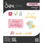Sizzix Letters By Shells Birthday Doodles Thinlits Die Set 667130