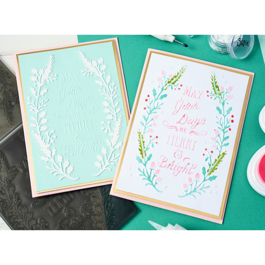 Sizzix Merry and Bright 2 Thinlits Dies 666735 christmas