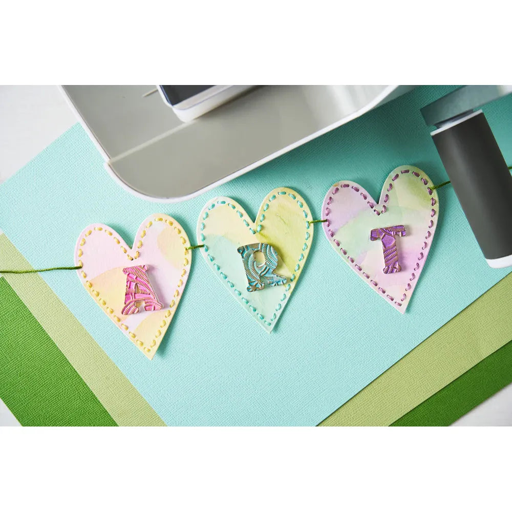 Sizzix Nora Alphabet Thinlits Dies 667065 art