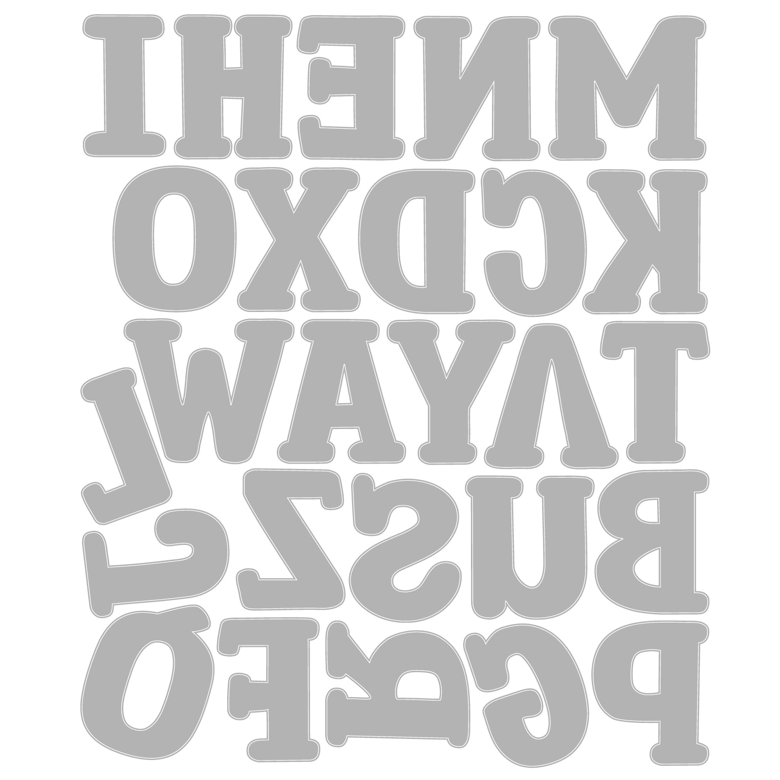 Sizzix Nora Alphabet Thinlits Dies 667065 letters