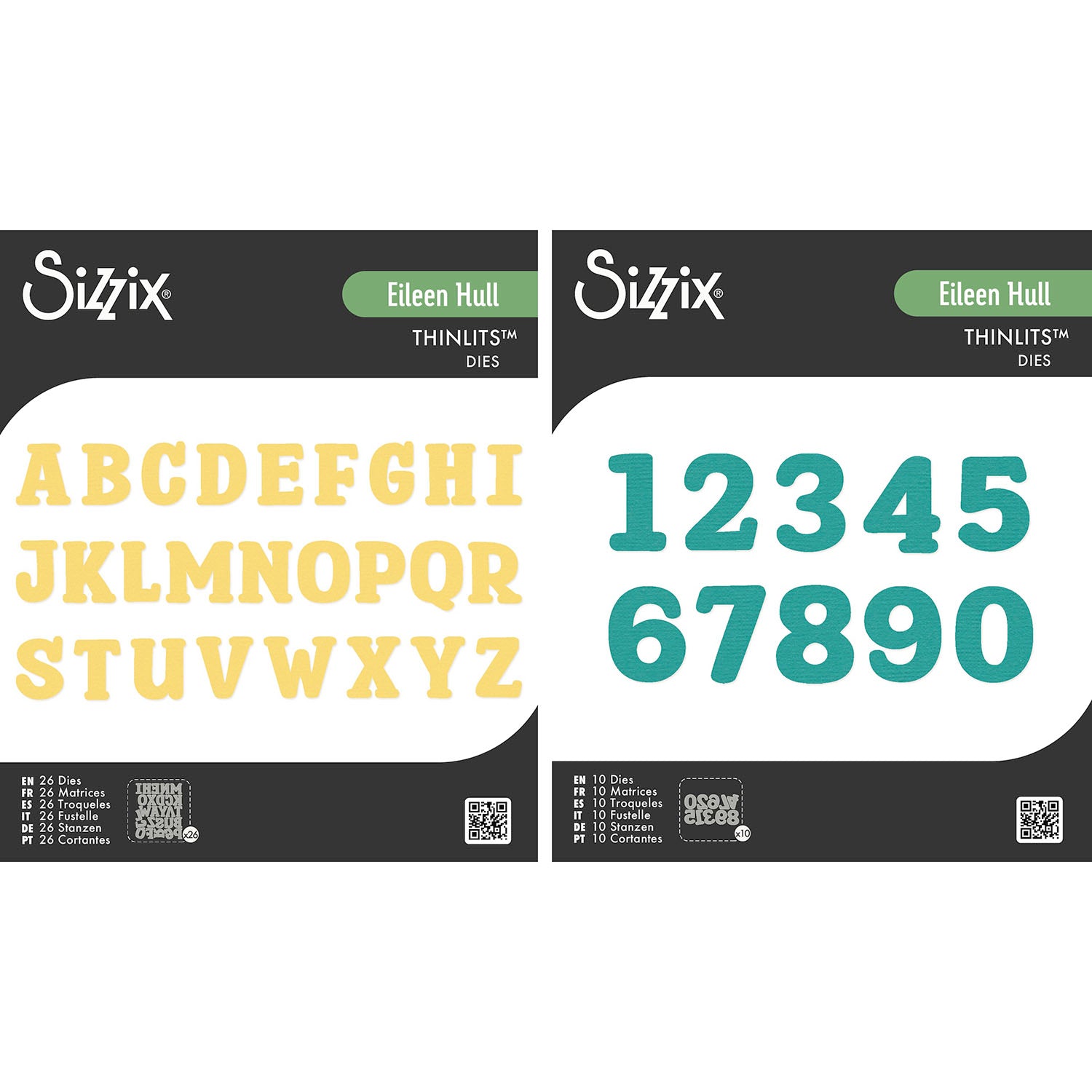 Sizzix Nora Alphabet and Numbers Die Bundle