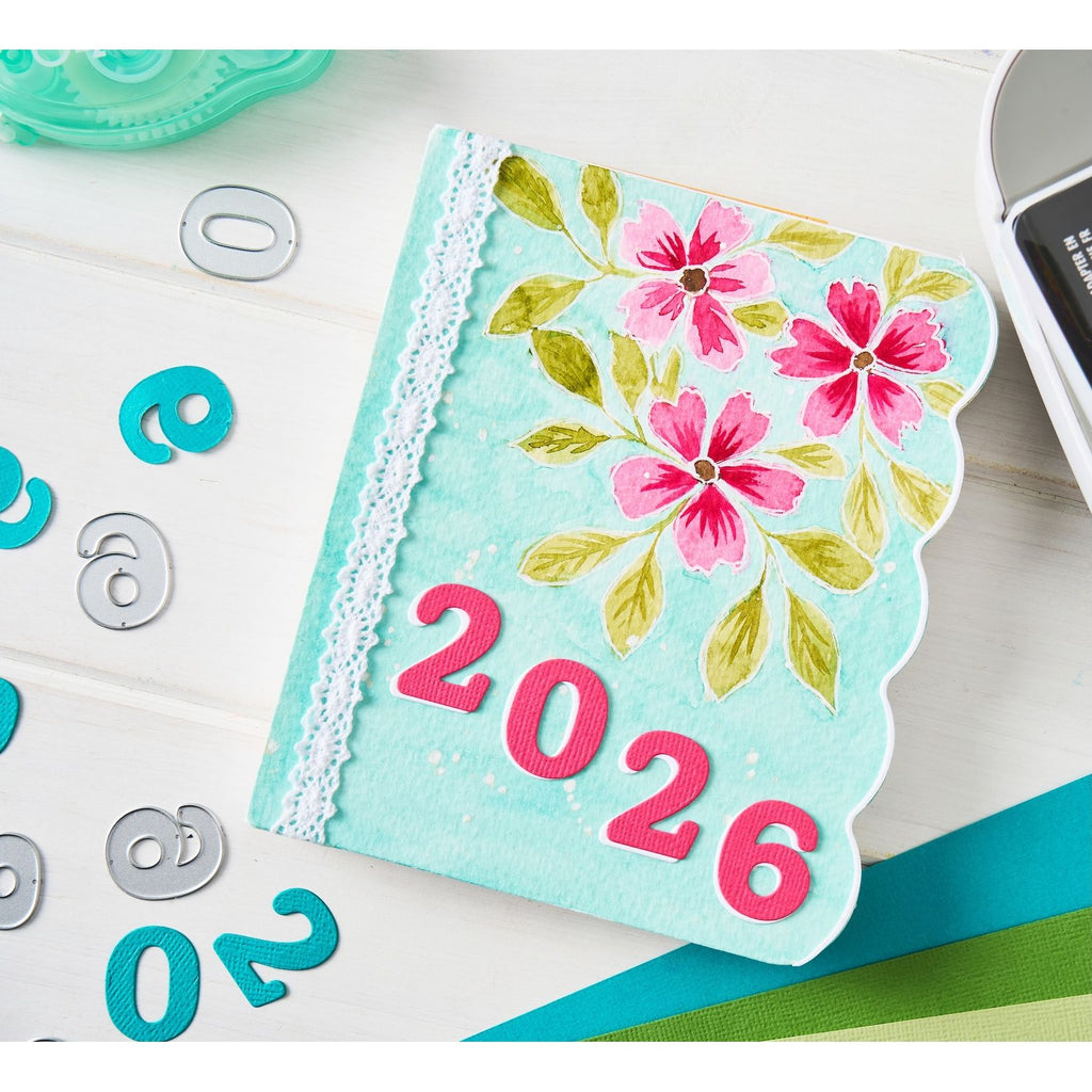 Sizzix Nora Numbers Thinlits Dies 667066 flowers