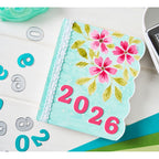 Sizzix Nora Numbers Thinlits Dies 667066 flowers