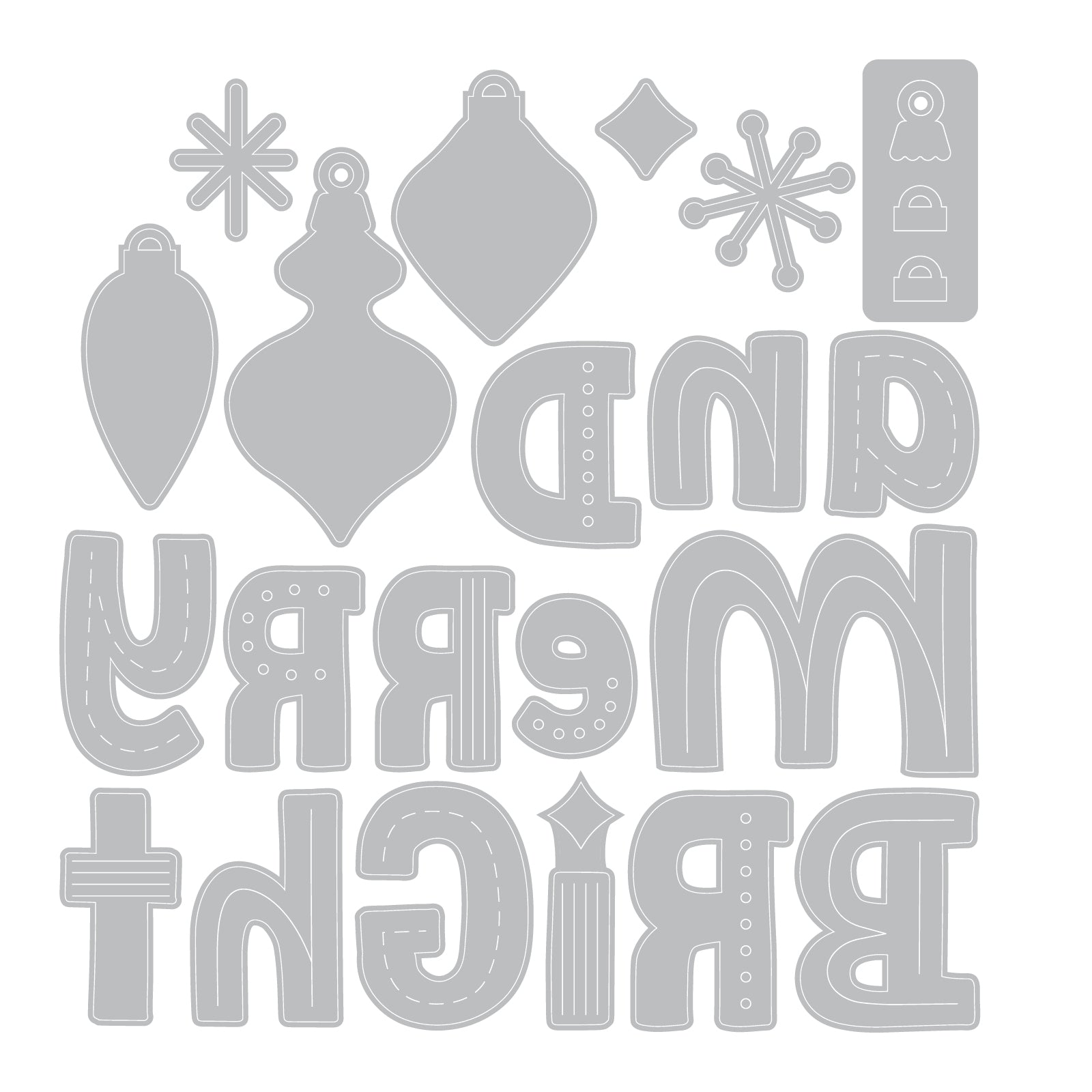 Sizzix Oh So Merry Thinlits Die Set 667166 line work