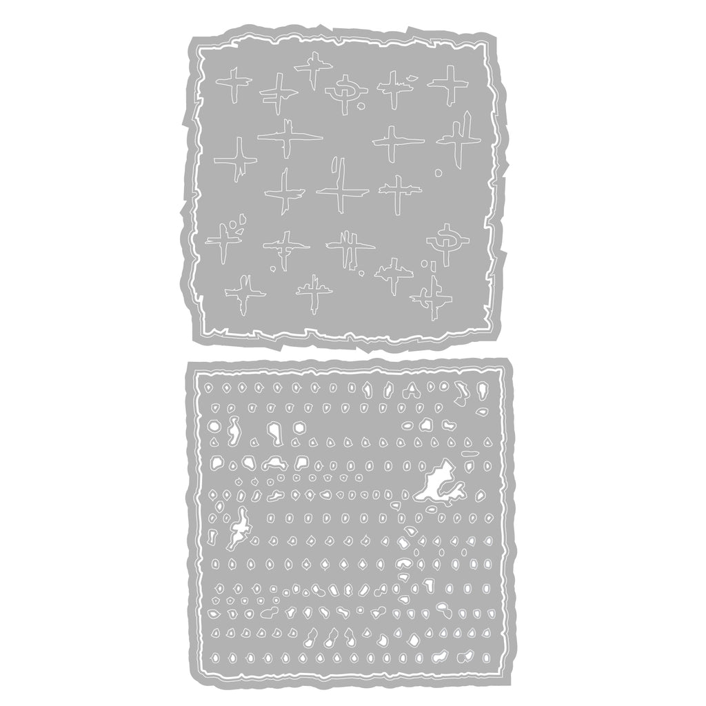 Sizzix Paper Cutz 2 Thinlits Die Set 667053 outline