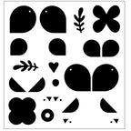 Sizzix Print and Pattern Birds and Blooms 1 Clear Stamps 667109 stamp