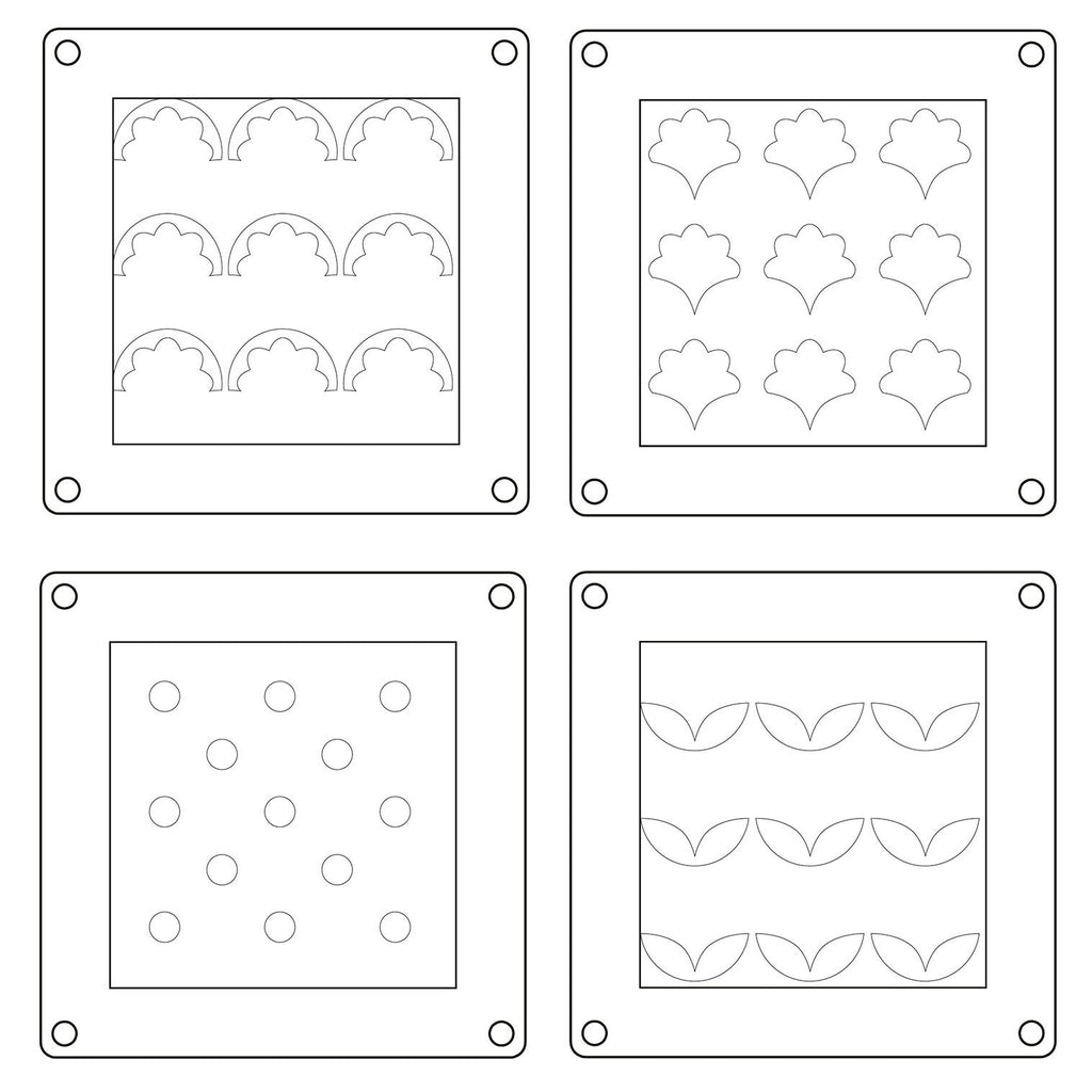 Sizzix Print and Pattern Daisy Mini Layered Stencils 667113 patterns