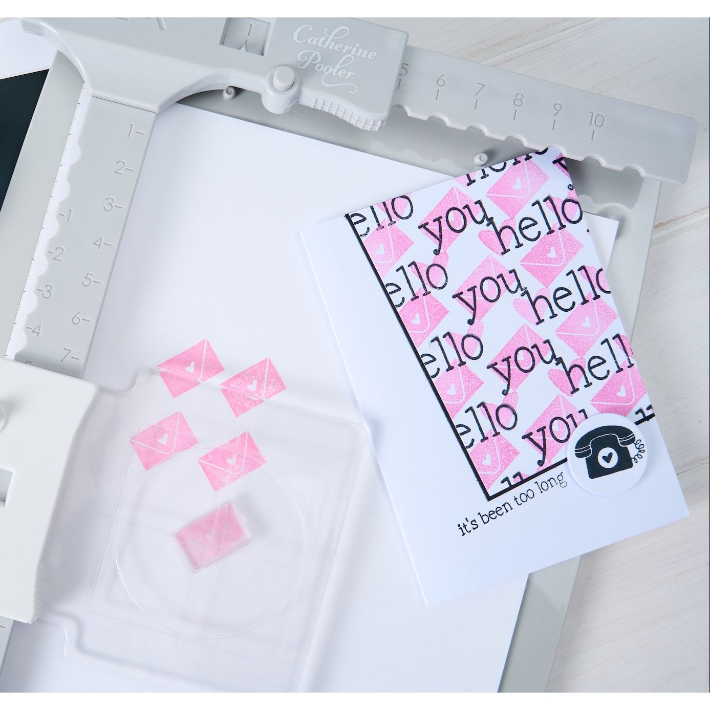 Sizzix Print and Pattern Hello Sentiments Clear Stamps 667112 hello you