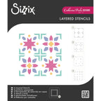 Sizzix Print and Pattern Patchwork Tile Mini Layered Stencils 667119