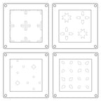 Sizzix Print and Pattern Patchwork Tile Mini Layered Stencils 667119 patterns