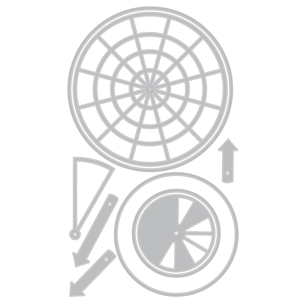 Sizzix Rainbow Wheels Thinlits Dies 666880 line art