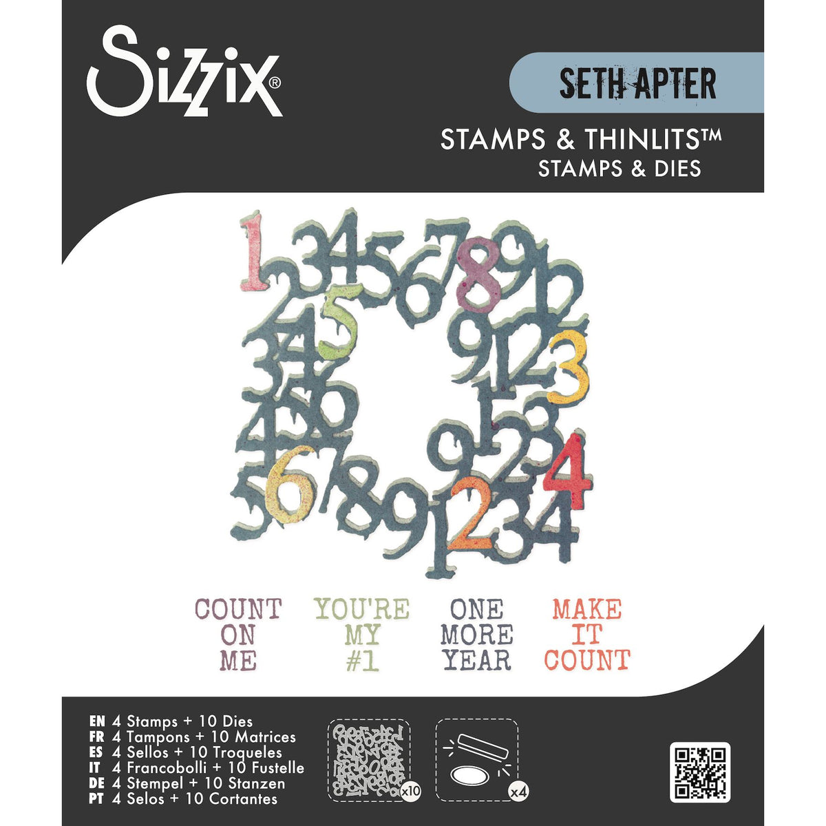 Sizzix Recount Stamp and Die Set 667214