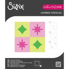 Sizzix Retro Star Mini Layered Stencils Print and Pattern 667169