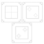 Sizzix Retro Star Mini Layered Stencils Print and Pattern 667169 outline