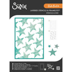 Sizzix Script Layering Stars Stencil and Framelit Die Set 667191