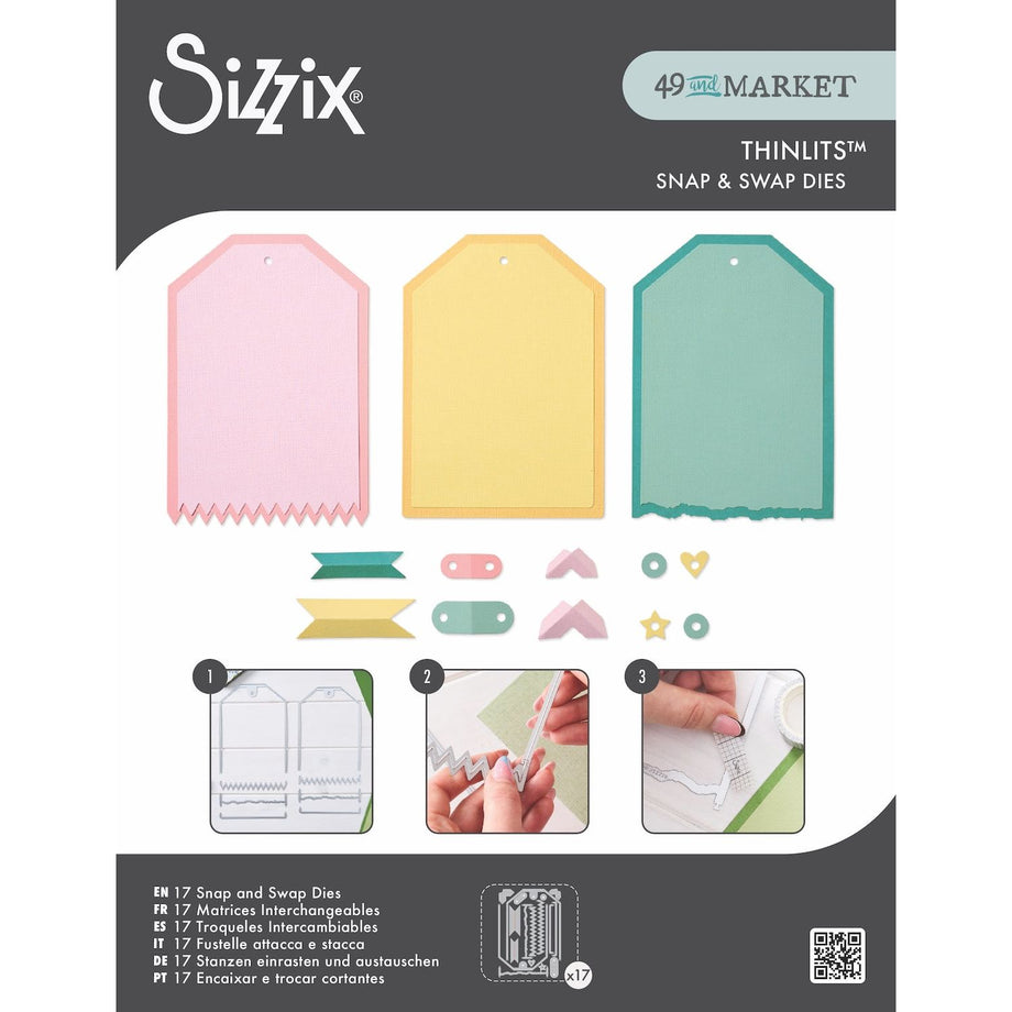 Sizzix Snap and Swap Large Tags by 49 and Market Thinlits Dies