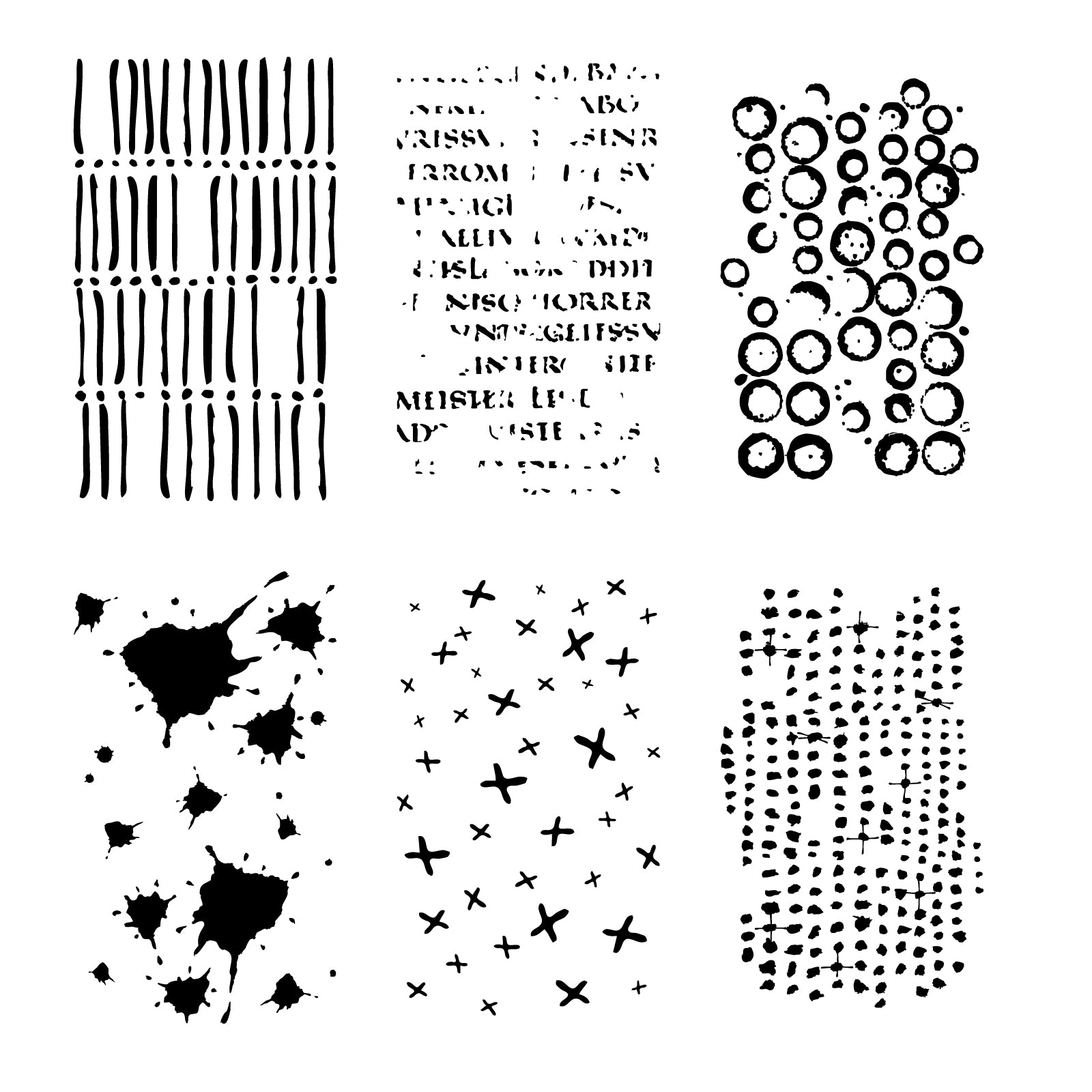 Sizzix Stamps Viewfinder Stamp and Die Set 667054 patterns