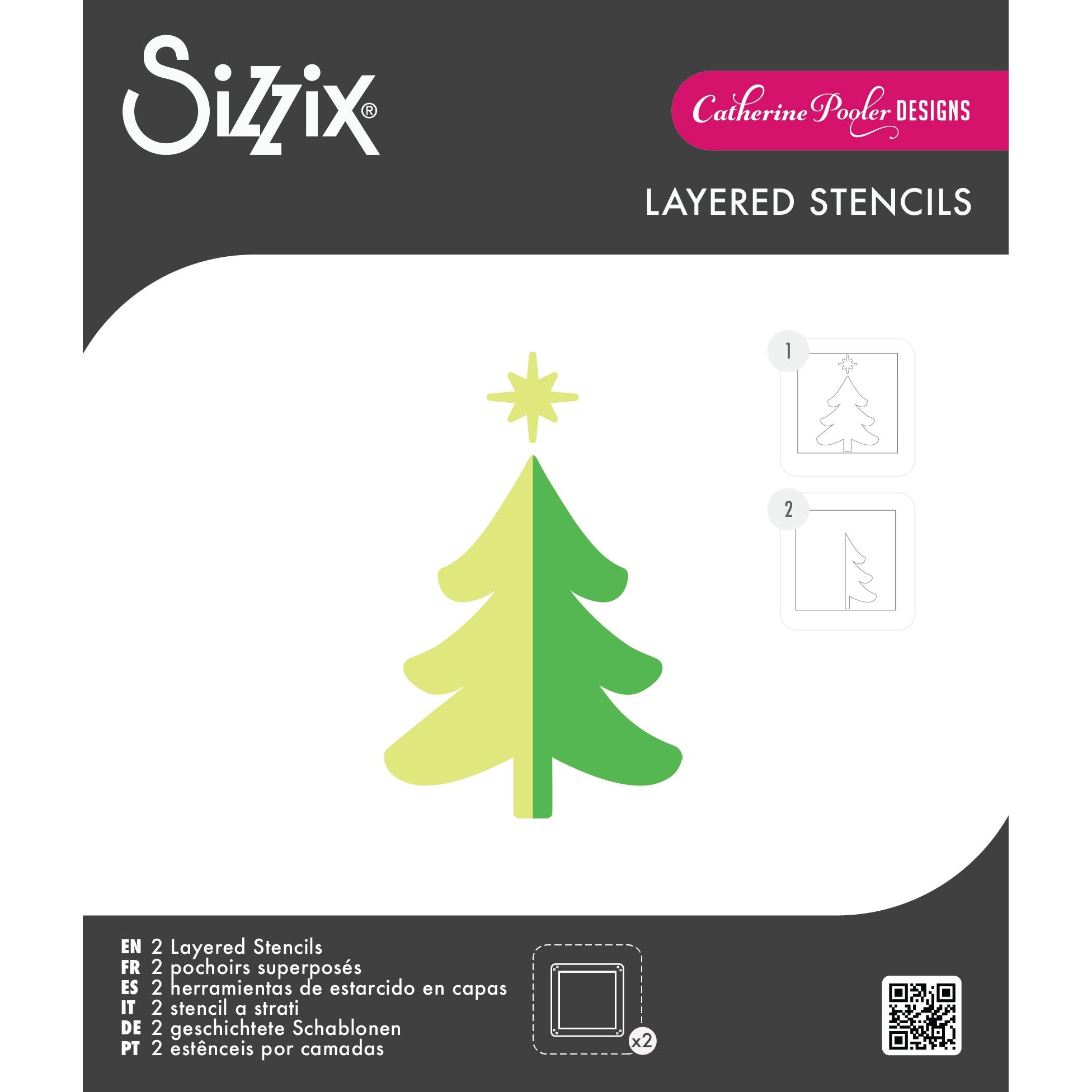 Sizzix Star on Top Mini Layered Stencils Print and Pattern 667170