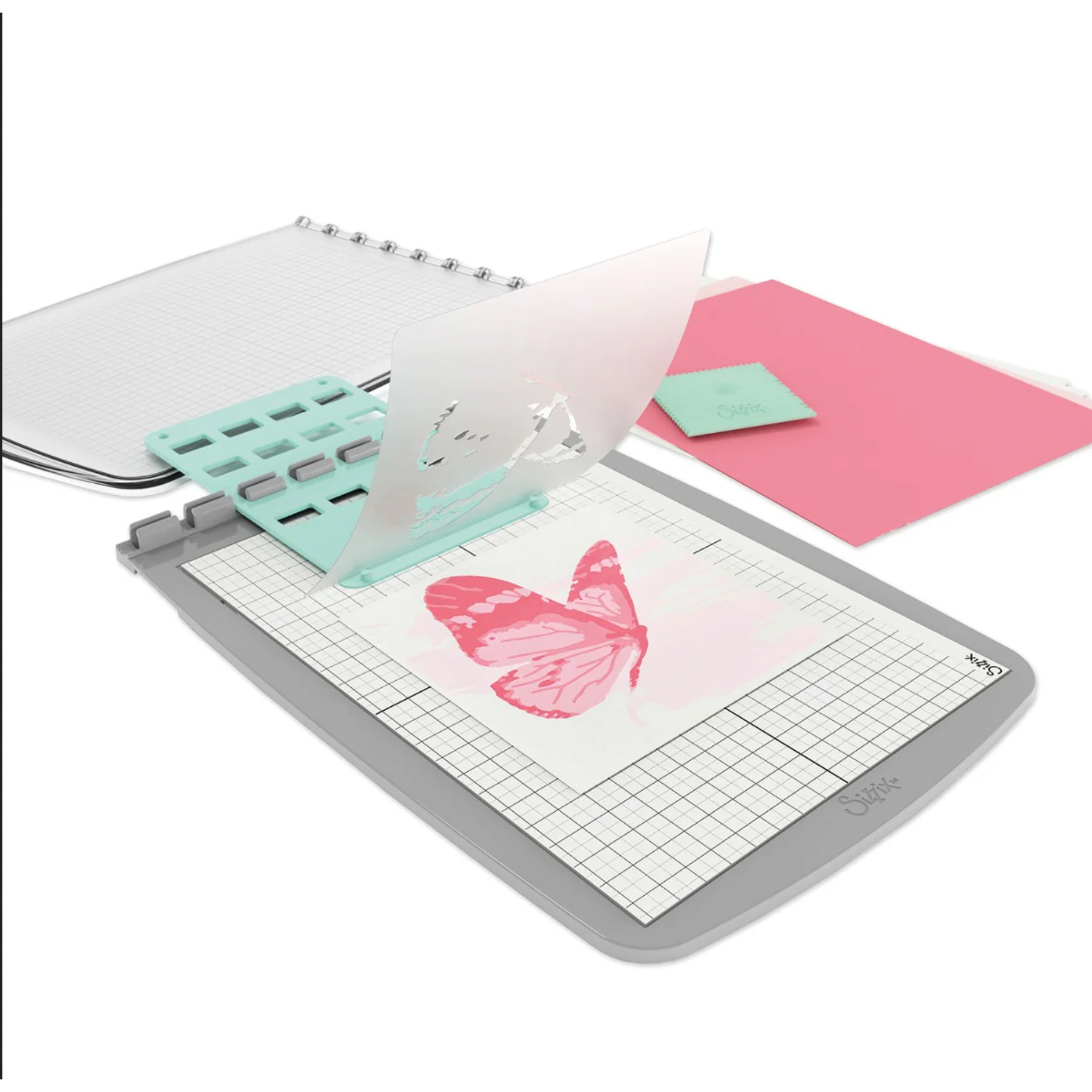 Sizzix Stencil and Stamp Tool with Hinge Adapter Bundle how to 2