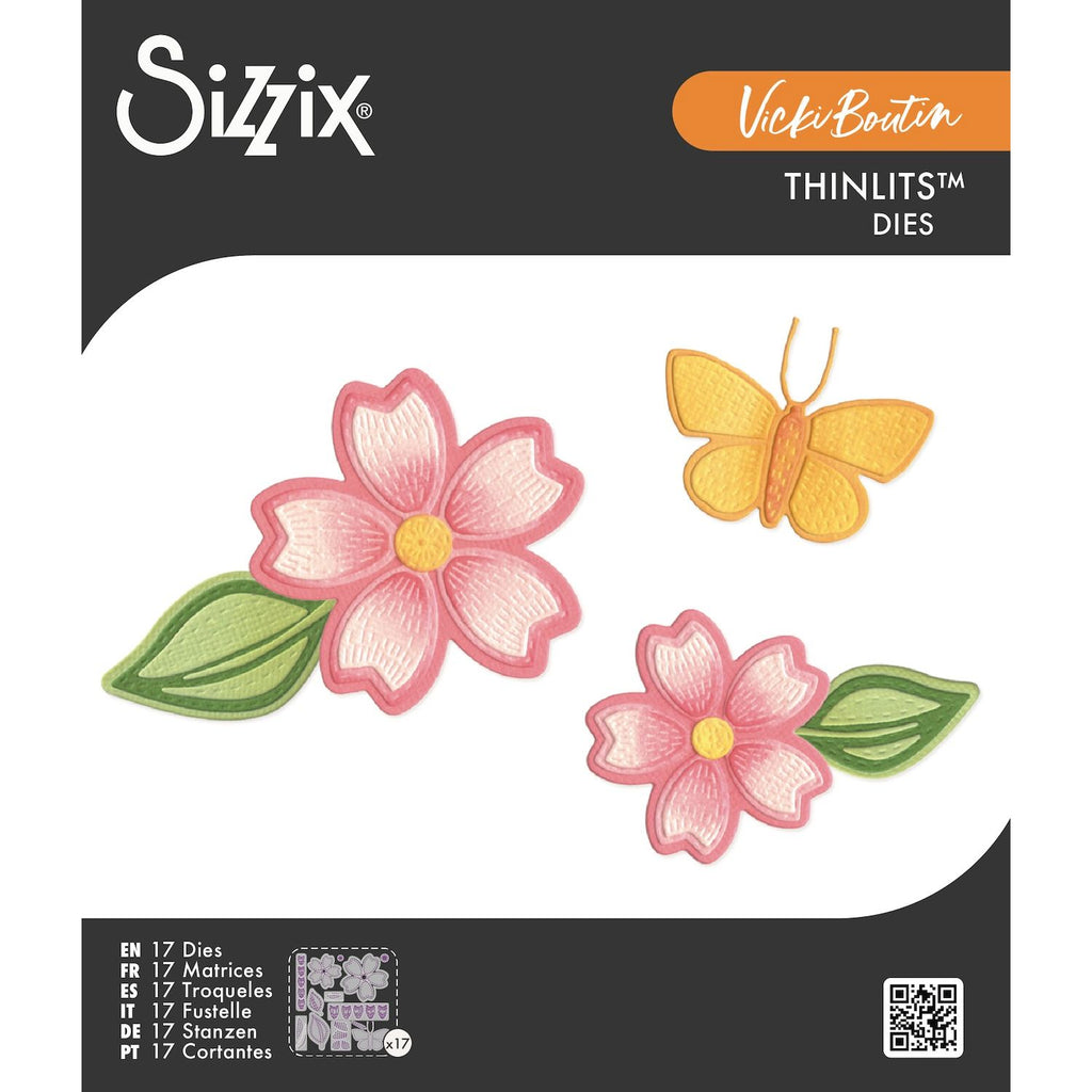 Sizzix Stitched Floral Thinlits Die Set 667164