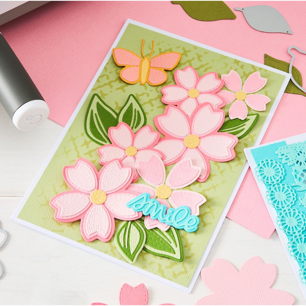 Sizzix Stitched Floral Thinlits Die Set 667164 butterfly