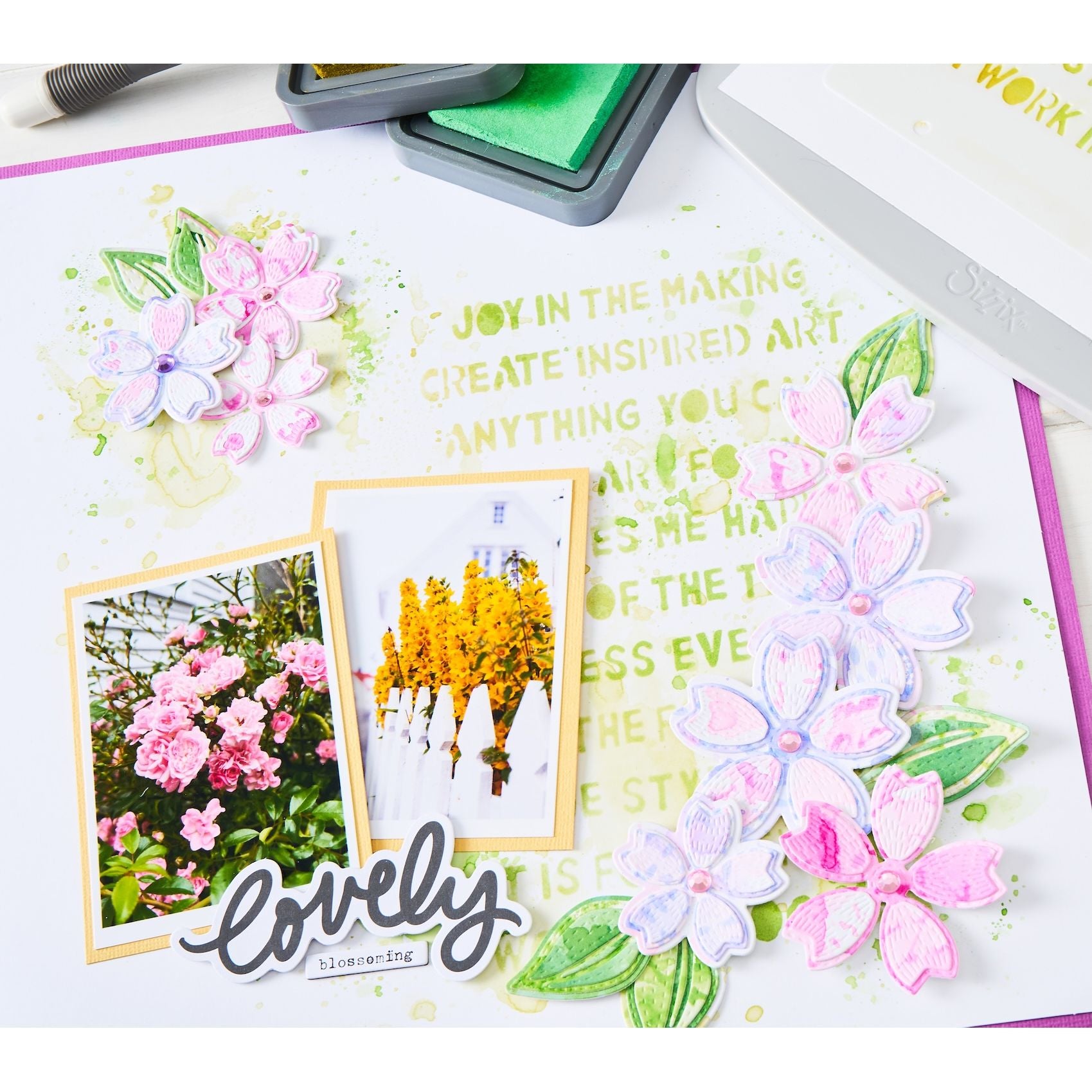 Sizzix Stitched Floral Thinlits Die Set 667164 flowers