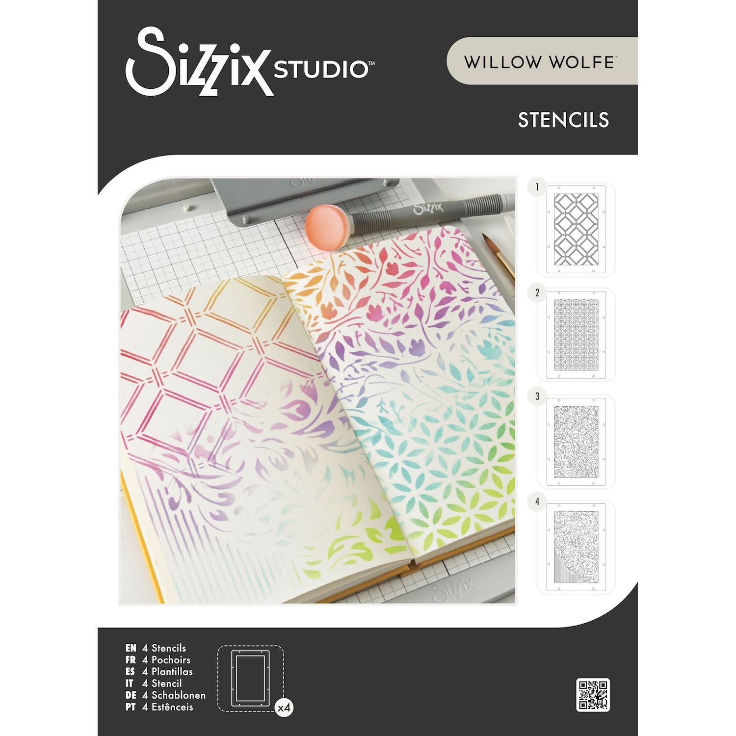 Sizzix Studio Backgrounds Layered Stencils 667004
