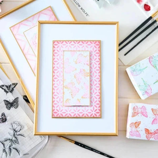 Sizzix Studio Backgrounds Layered Stencils 667004 pink