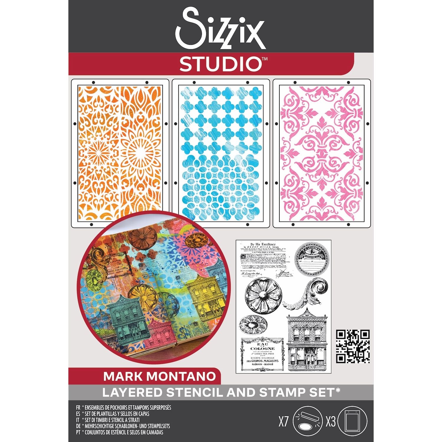 Sizzix Studio Build It Stamps and Stencils 666957