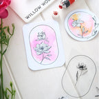 Sizzix Studio Floral Frames and Mini Flowers Clear Stamp Set 666925 flower