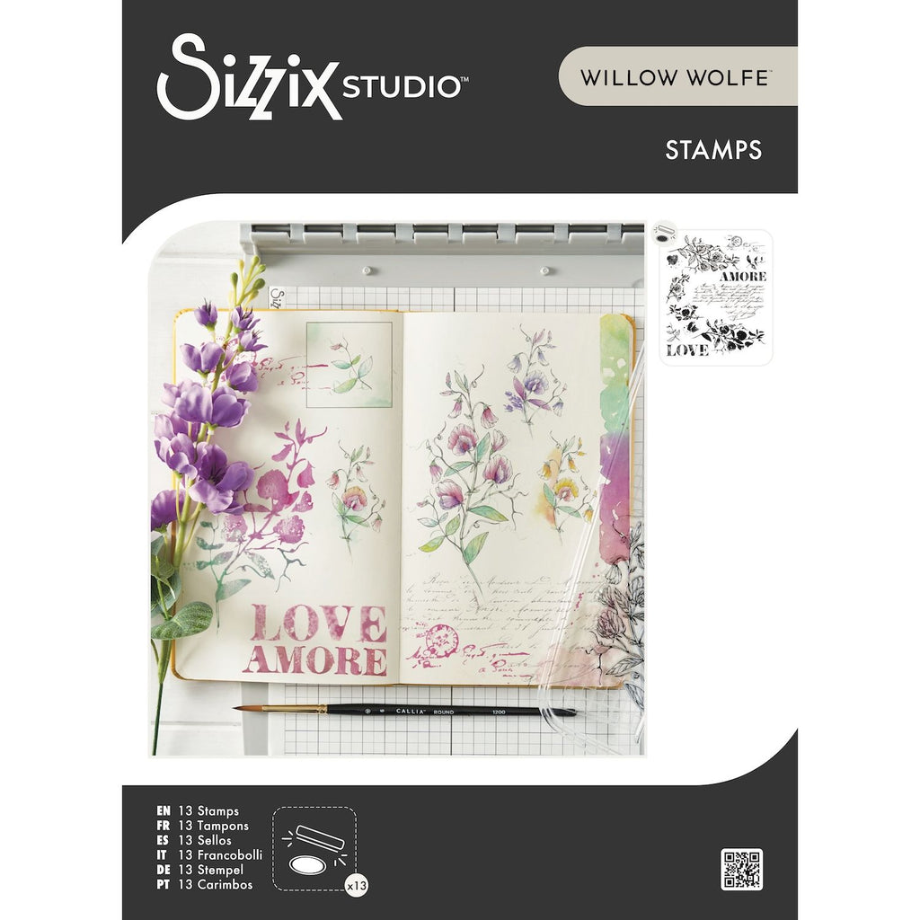 Sizzix Studio Love Letters Clear Stamp Set 667094