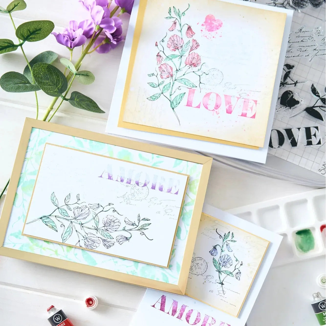 Sizzix Studio Love Letters Clear Stamp Set 667094 love