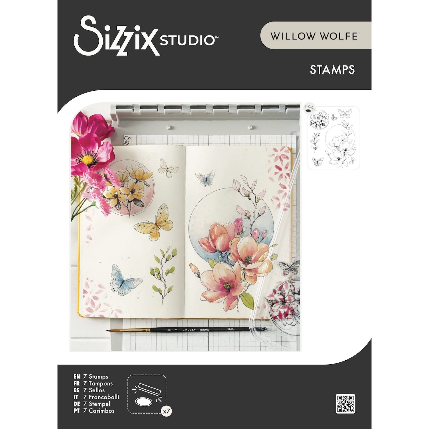 Sizzix Studio Magnolia Clear Stamp Set 667027