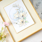 Sizzix Studio Magnolia Clear Stamp Set 667027 flowers