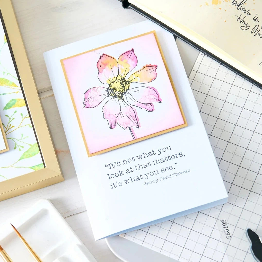 Sizzix Studio Wild Blooms Clear Stamp Set 667095 floral