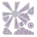 Sizzix Sunny Days Thinlits Die Set 667163 outline