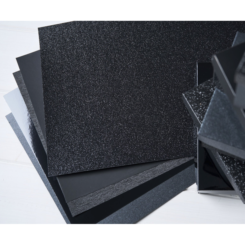 Sizzix Surfacez Opulent Cardstock Pack Black 666864 close up