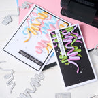 Sizzix Tim Holtz Celebration Streamers Thinlits Die Set 667209 just celebrate birthday cards