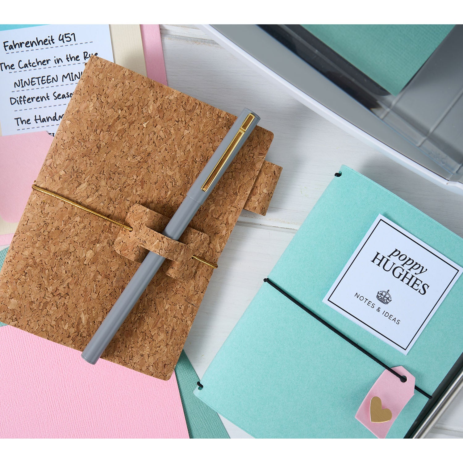 Sizzix Travelers Notebook Cover Bigz XL Die 663626 finished cork album