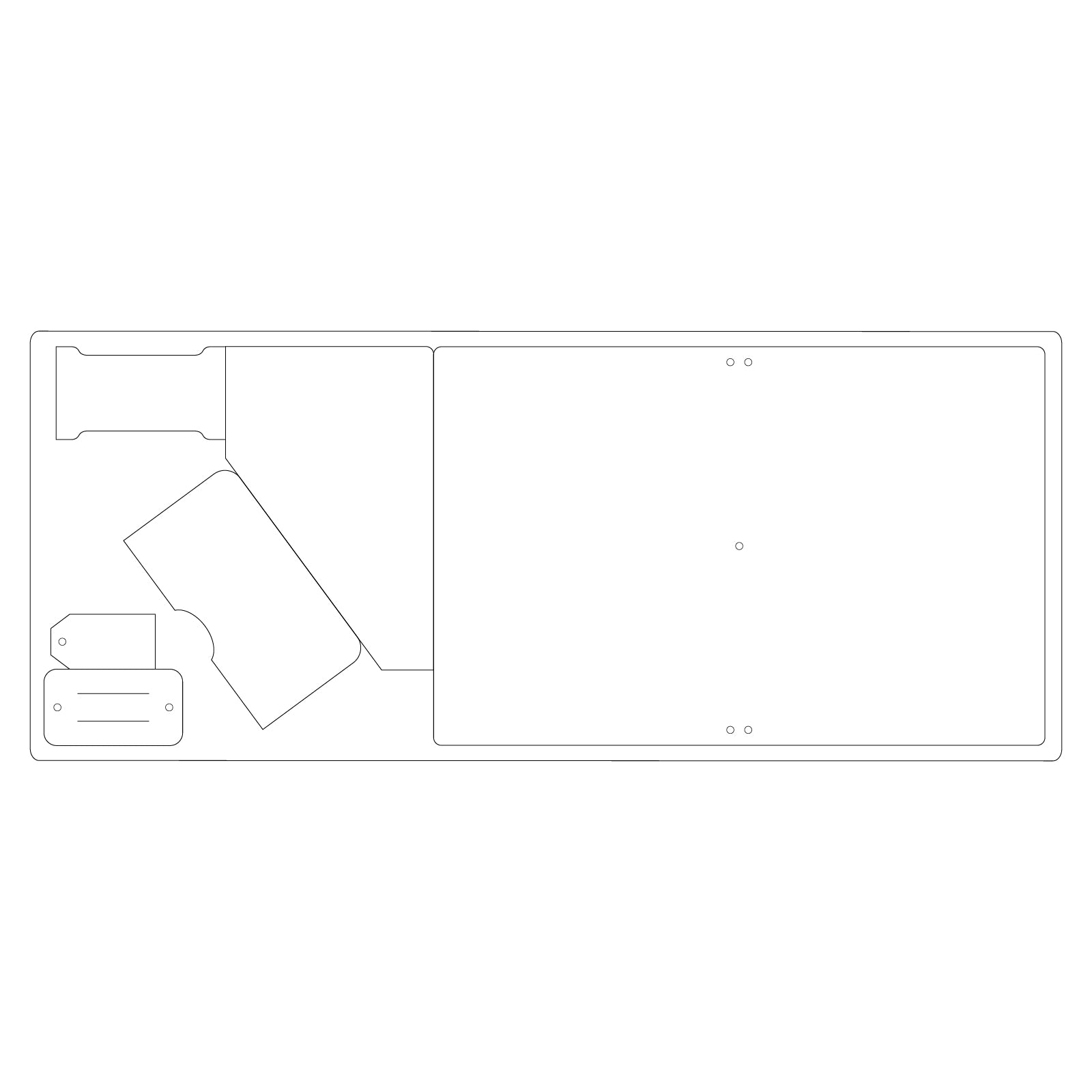 Sizzix Travelers Notebook Cover Bigz XL Die 663626 line art