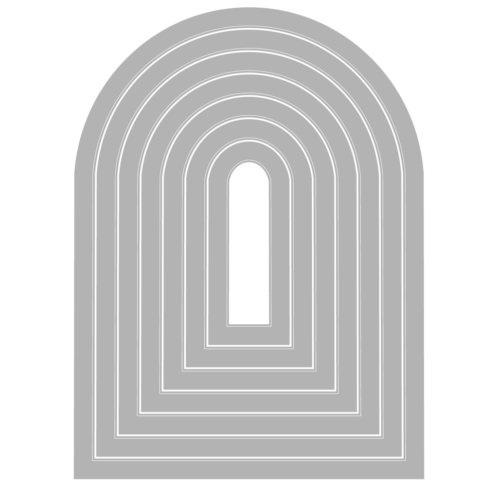 Sizzix Tunnel Arches Framelits Dies 666980 line art