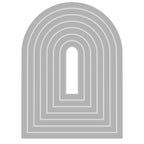 Sizzix Tunnel Arches Framelits Dies 666980 line art