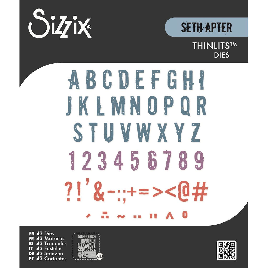 Sizzix Typography Thinlits Die Set 667050