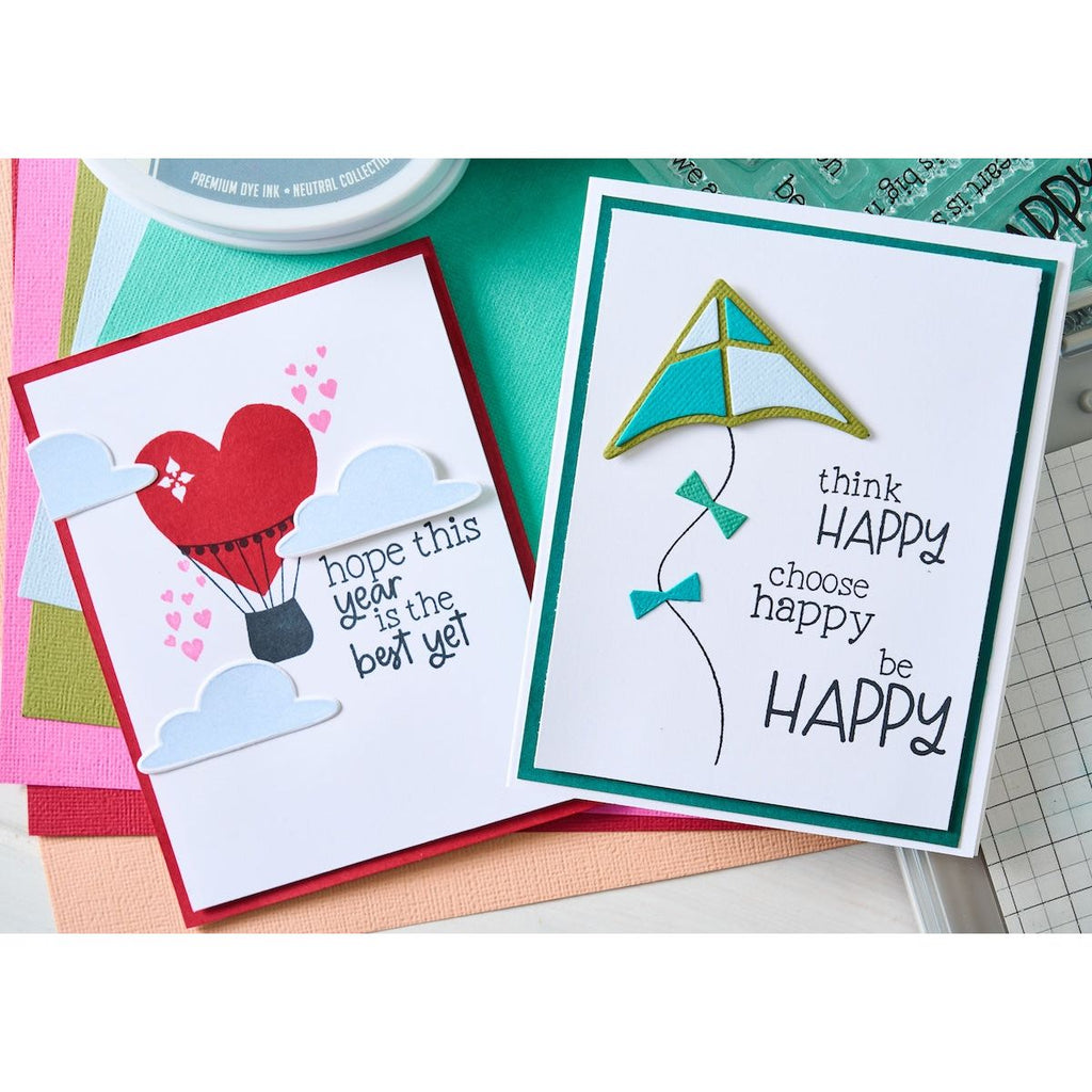 Sizzix Up and Away 2 Framelits Dies 666830 happy