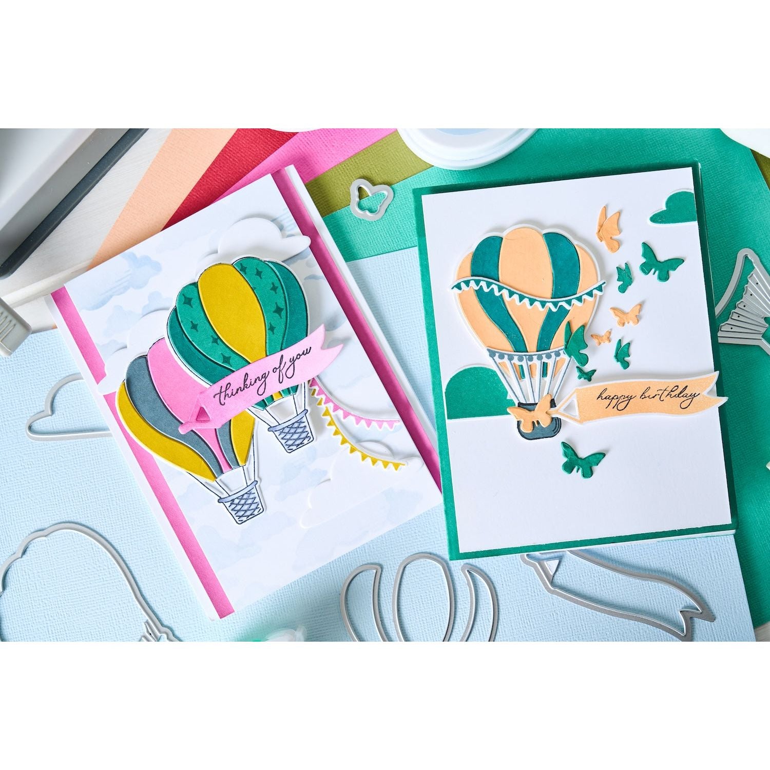 Sizzix Up and Away Stamp and Die Bundle birthday