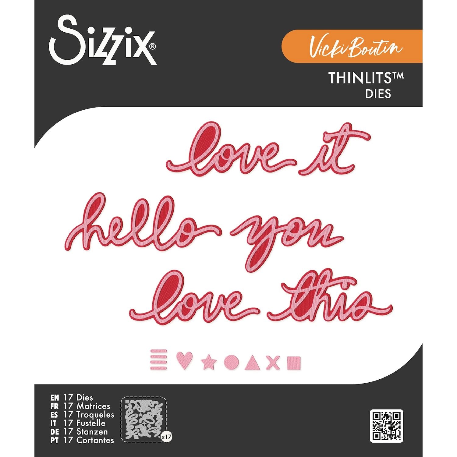 Sizzix Vicki Script 1 Thinlits Dies 667073