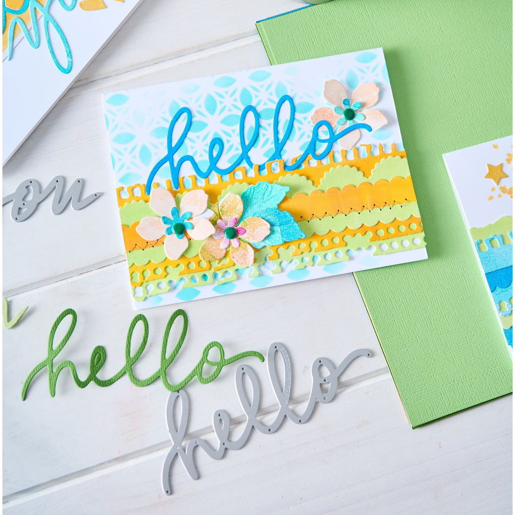 Sizzix Vicki Script 1 Thinlits Dies 667073 hello