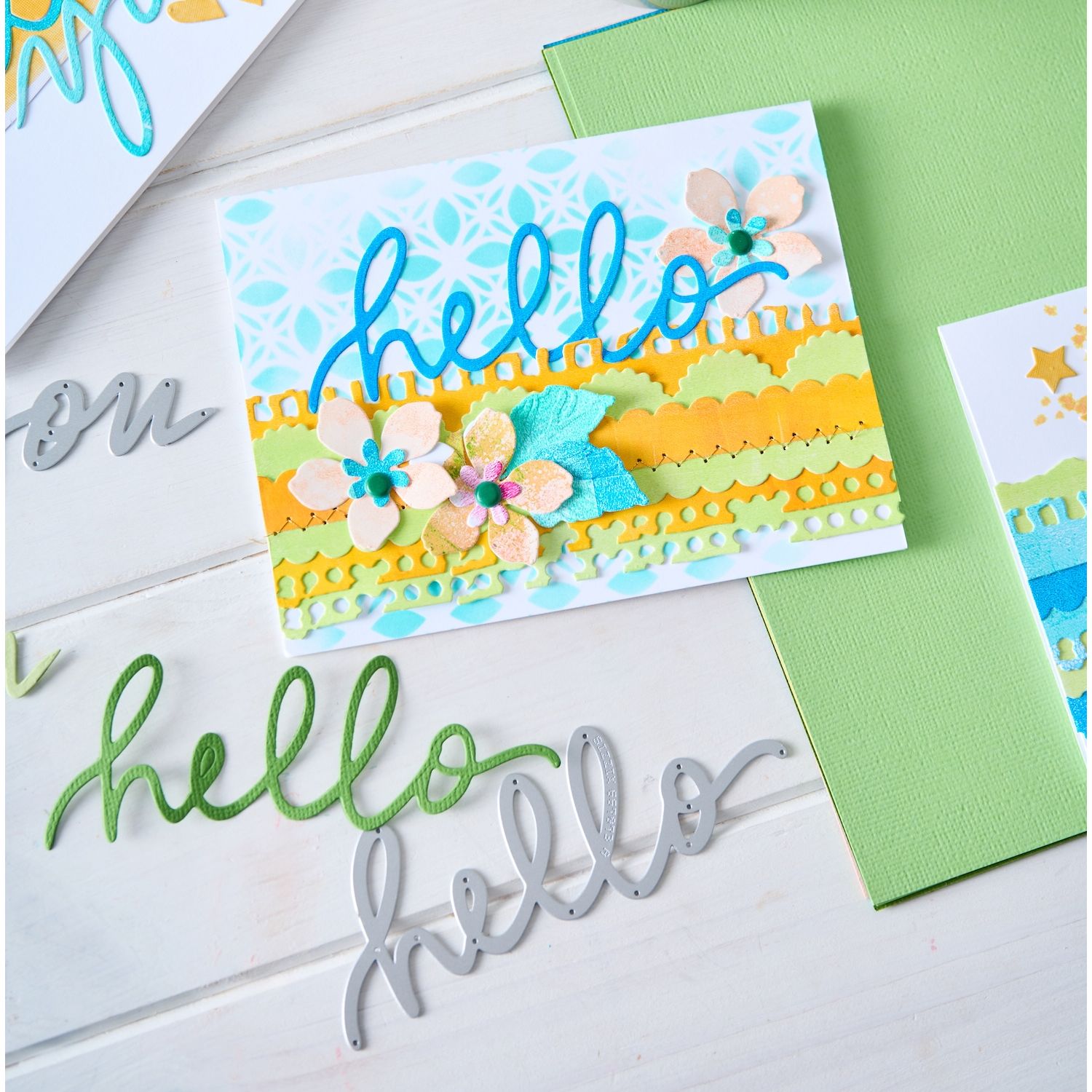 Sizzix Vicki Script 1 Thinlits Dies 667073 hello