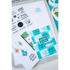 Sizzix Warm Winter Wishes Sentiments Clear Stamps Set 667172 hanging ornaments winter is calling cards